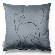 Luxury Designer Eco-Velvet Filled UK Cushion Sofa Cat Many Colours/ Large Sizes