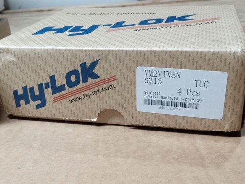 HY-LOK 2-Ventil Krümmer 1/2" NPT 4 Stück, VM2VTV8N, S316, TUC - Bild 8 von 8