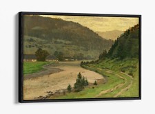 FERDINAND KATONA, LANDSCAPE NEAR HORNAD -FLOAT EFFECT CANVAS WALL ART PRINT