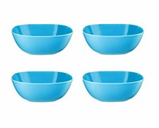 Plastic Cereal Bowls 4 Pack Coloured Square Breakfast Oatmeal Soup Bowls Picnic