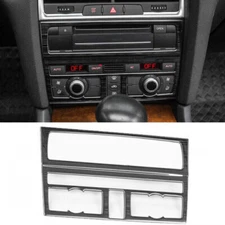 For Audi Q7 2006-2014 2015 Black Steel Air Conditioning Switch Panel Cover Trim