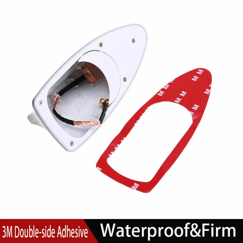 1* Silver Shark Fin Roof Antenna Car AUTO Aerial FM/AM Radio Signal Universal - Image 4 of 4