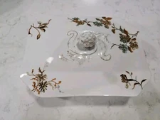 Haviland & Co. Limoges #5702, 8 3/4" Covered Vegetable Dish Floral