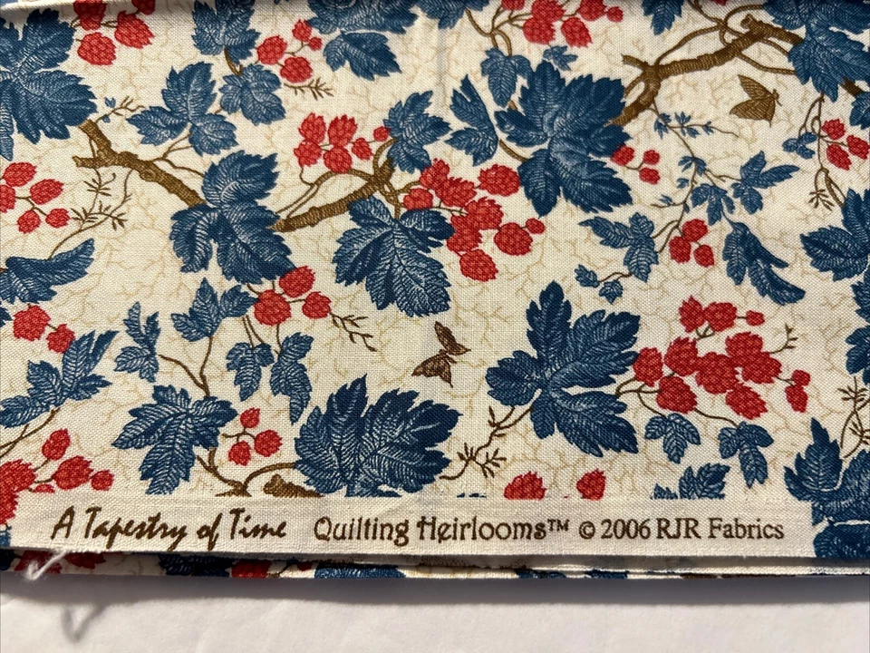 A Tapestry Of Time Quilting Heirlooms RJR Fabric 2 Yards X 44” Leaves Berries - Image 2 of 3
