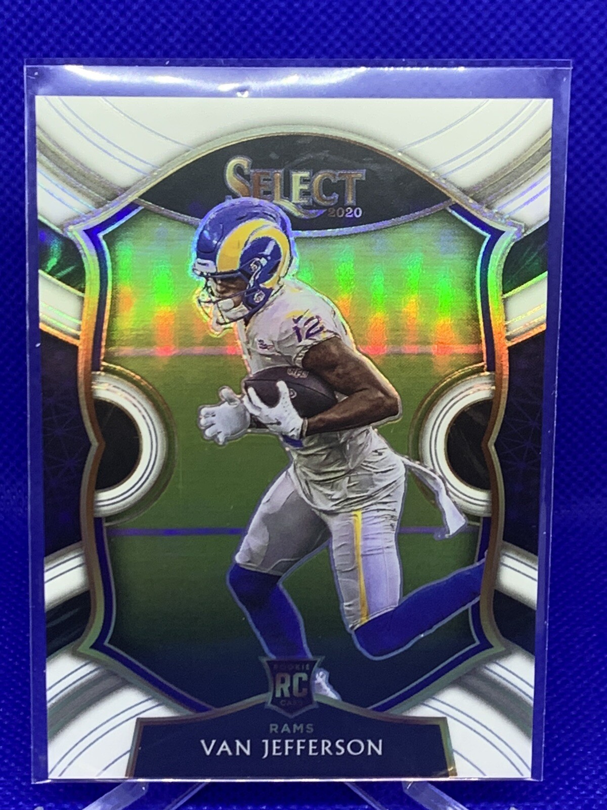 2020 Panini Select Van Jefferson Rookie Concourse Prizm White /35 Rams RC