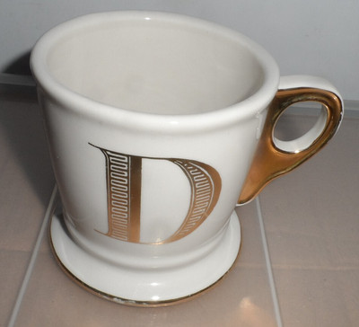 Anthropologie Monogram Gold ''D'' Alphabet 400ml Kaffee Tee Becher