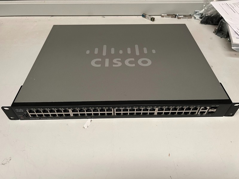Cisco SG250-50HP-K9 + BRACKETS + POWER LEAD, PoE+ Gigabit switch