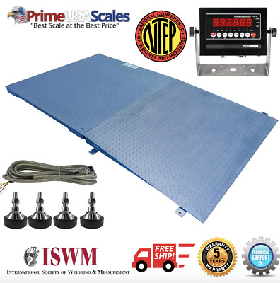 Prime OP-916 NTEP Floor Scale 48  x 48  10,000 lb x 2 lb W/ Ramp 5 Year Warranty