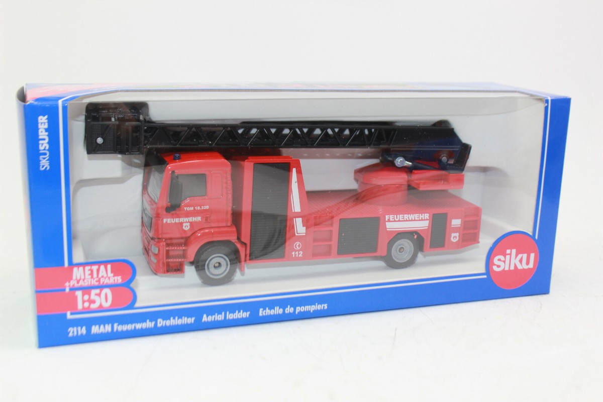 Siku 2114 Man Fire Brigade Turntable Ladder 1:50 New in Original