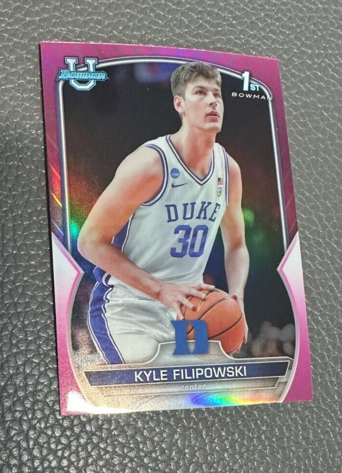 2022 Bowman Chrome University Pink Refractor #47 Kyle Filipowski