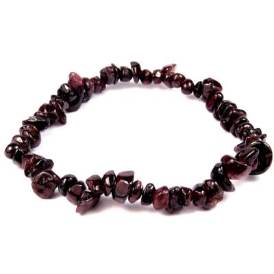 Granat Armband flexibel Trommelstein - Splitter - Armband AA - Qualität