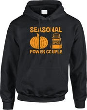 Seasonal Power Couple Pumpkin Spice Latte PSL Halloween Funny Joke Mens Hoodie