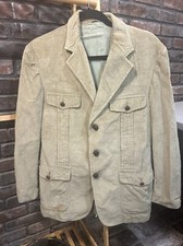 Vintage JCPenney Towncraft Jacket Large Brown Corduroy Blazer Lined ButtonUp 70s