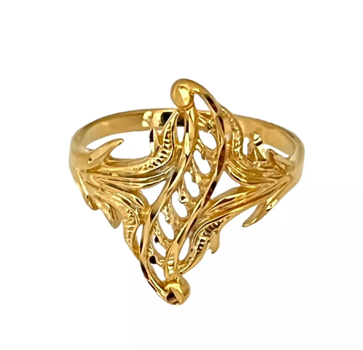 New 1989 Vintage Ring Castings on Parade Gold Plate Filigree Design Sz 9