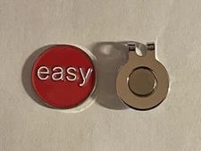  'That Was Easy' EASY Button 1" Coin Style Golf Marker With Bonus Hat Clip