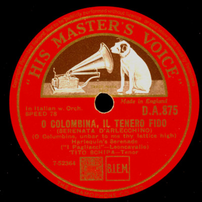 TITO SCHIPA -TENOR- ''Pagliacci'' O Colombina, il Tenero Fido/''Manon'' 78rpm S5819
