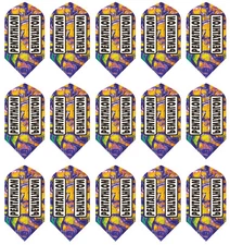 5 Sets Pentathlon Slim Dart Flights - Ships w/ Tracking – Blue Yellow Swirl