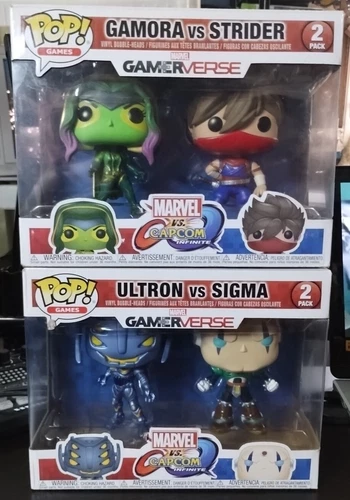 Funko POP!Games -Marvel vs Capcom Figures Ultron/Sigma - Gamora/Strider *Wear*