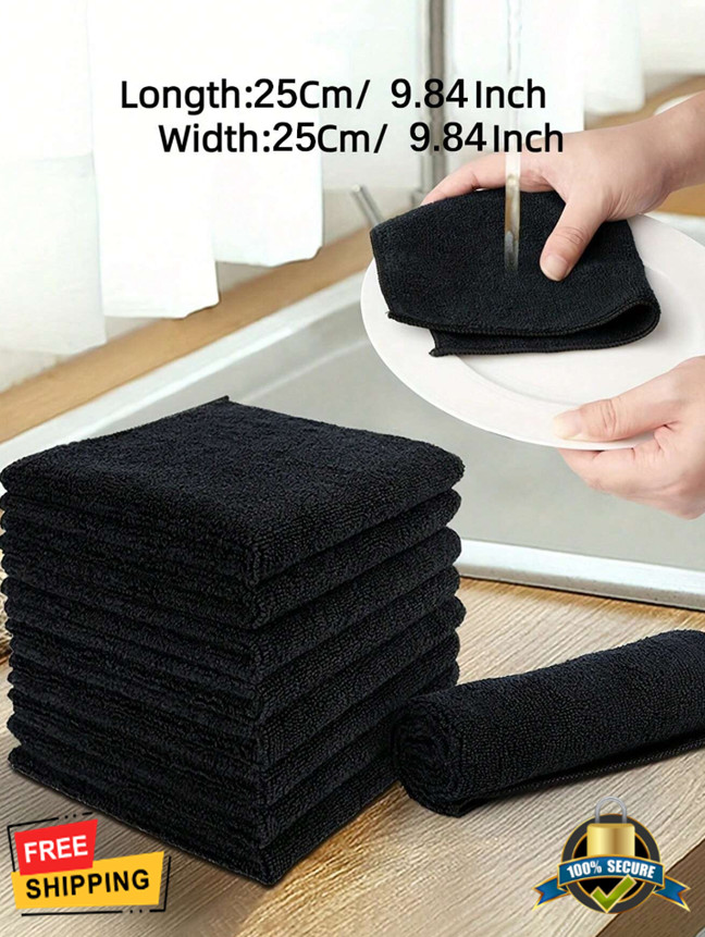 5 Pcs Ultra Fine Fiber Kitchen Towels Set-Absorbent, Soft, Stain Removing Cloths