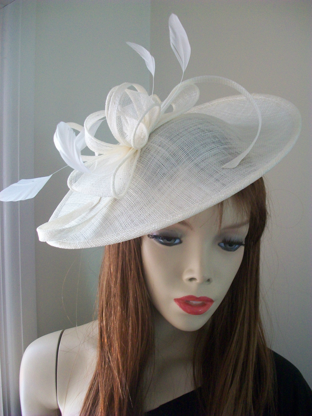 Crema Avorio hatinator hatinator hatinator Matrimonio Fascinator con piattino Cappello Formale PASTELLO CORSE A DISCO 45959e Crema Avorio hatinator hatinator hatinator Matrimonio Fascinator con piattino Cappello Formale PASTELLO CORSE A DISCO 45959e