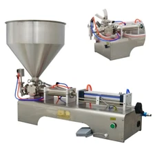 30-300ml SS Paste Liquid Filling Machine Single Nozzle Piston Filler Oil 110V