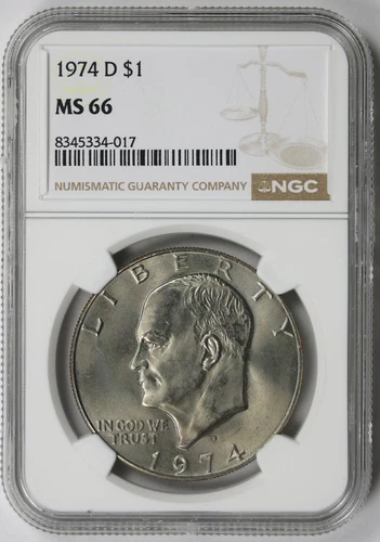 1974-D Eisenhower Ike Copper-Nickel Clad $1 MS 66 NGC