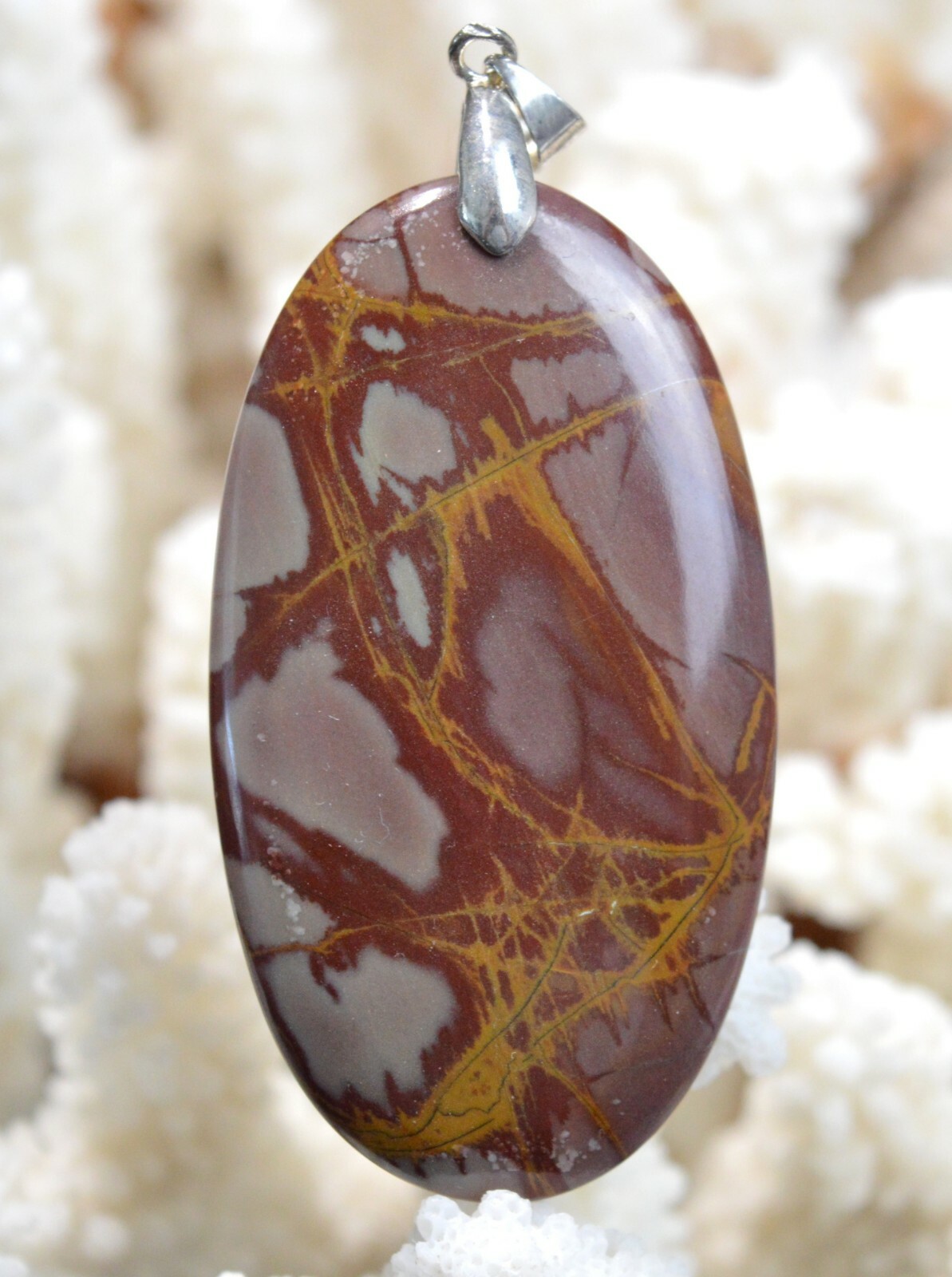 Jaspe Noreena pendentif 75 carats, le bijou bohème chic en pierre d'Australie