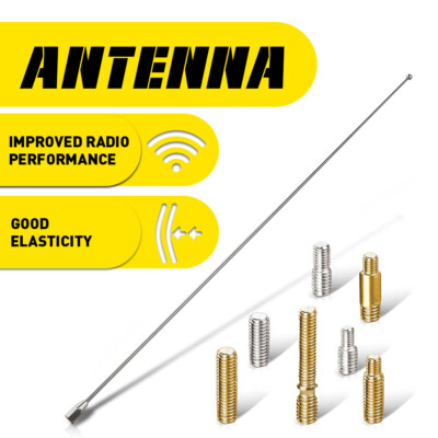21'' Car Universal Stainless Silver Antenna Mast AM FM Car Radio Antenna Mast K