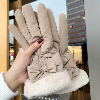 Hand Gloves For Women Winter Warm Cute Lolita Ladies Soft Coldproof Outdoors