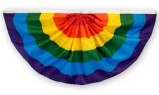 Embroidered Rainbow Bunting Bunting 6x3ft Pride Decor LGBT Pride Flag