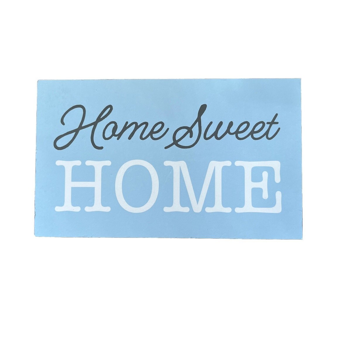 Home Sweet Home Sign Blue Home MDF Tier Tray Shelf Tabletop Decor