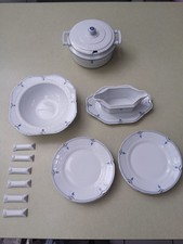 Fürstenberg Serie Maryland 625 mit Platinrand * blaues Dekor Art Deco