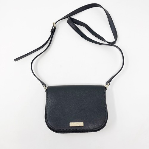 Kate Spade Black Laurel Way Carsen Leather Crossbody Bag Purse Adjustable Strap