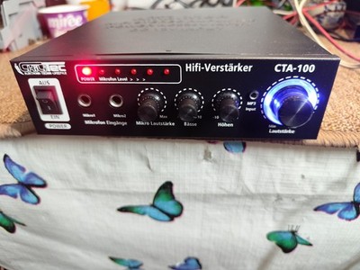 ChiliTech HiFi-Verstärker CTA-100 100W, schwarz Stereo Sound Musikverstärker.