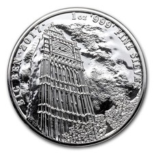 2017 Great Britain 1 oz Silver Landmarks of Britain (Big Ben) 83.37 per troy oz
