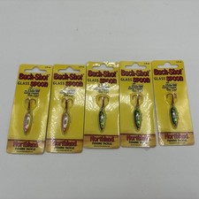 5 lures northland buck shot glass spoons rattles 1/8oz pink silver/ Perch