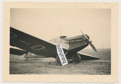 Böblingen Flugplatz Flugzeug Junkers F 13 Bruch D-OBON 30er Jahre (3153n)