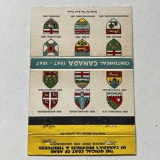 Poplar Motel Trans-Canada Highway L’Original Ont. Centennial 1967 Matchbook