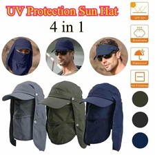 Summer UV Protection Sun Hat Baseball Cap With Neck Face Flap For Fishing Hiking