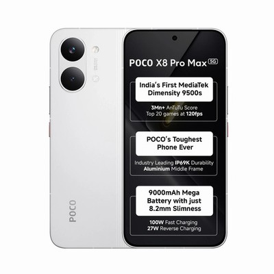 POCO X8 Pro (White, 256 GB 8GB RAM) Dimensity 8500-Ultra 6.59 '' Global Version.
