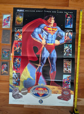 1994 Superman PLATINUM SERIES Skybox Promo Poster 21" X 33" 4 Promo Cards SP1