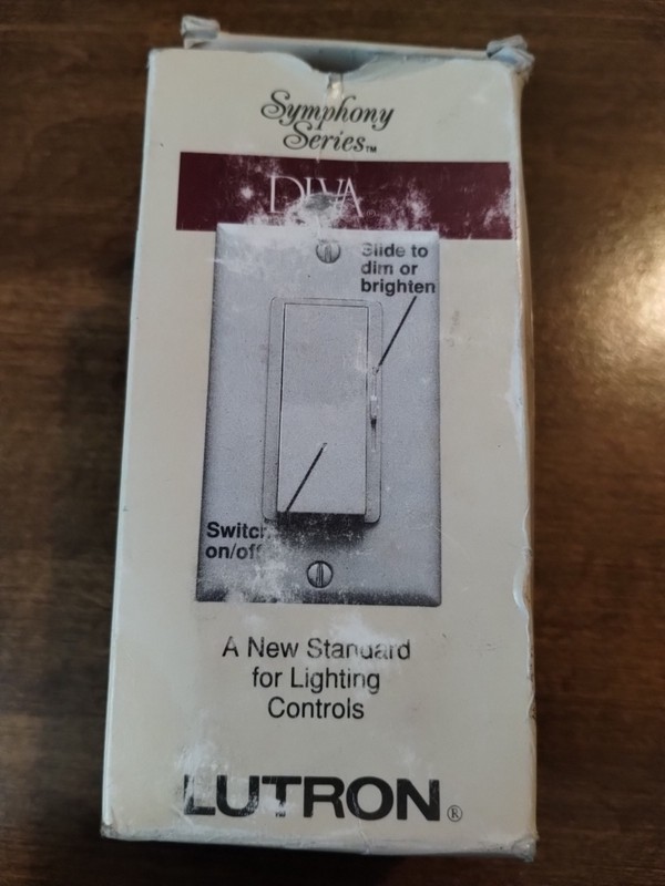 New Lutron DV-600P-WH Single Pole Rocker Switch With Dimmer