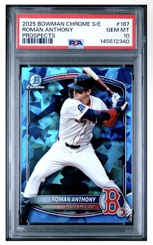 2025 Bowman Chrome Sapphire Chrome Prospects Roman Anthony #BCP-167 PSA 10💎