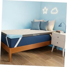Mattress Topper 2 Inch for College Dorm, Cooling Gel Memory Twin XL 2-Inch