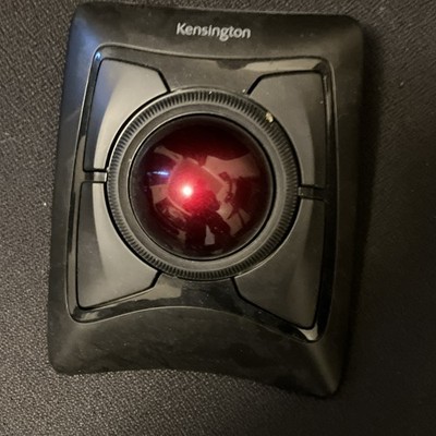 Kensington Expert Mouse Trackball Optical Scroll Wheel Ergonomic Black/Red