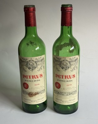 1975 Petrus Pomerol Empty 2 Bottles No Cork
