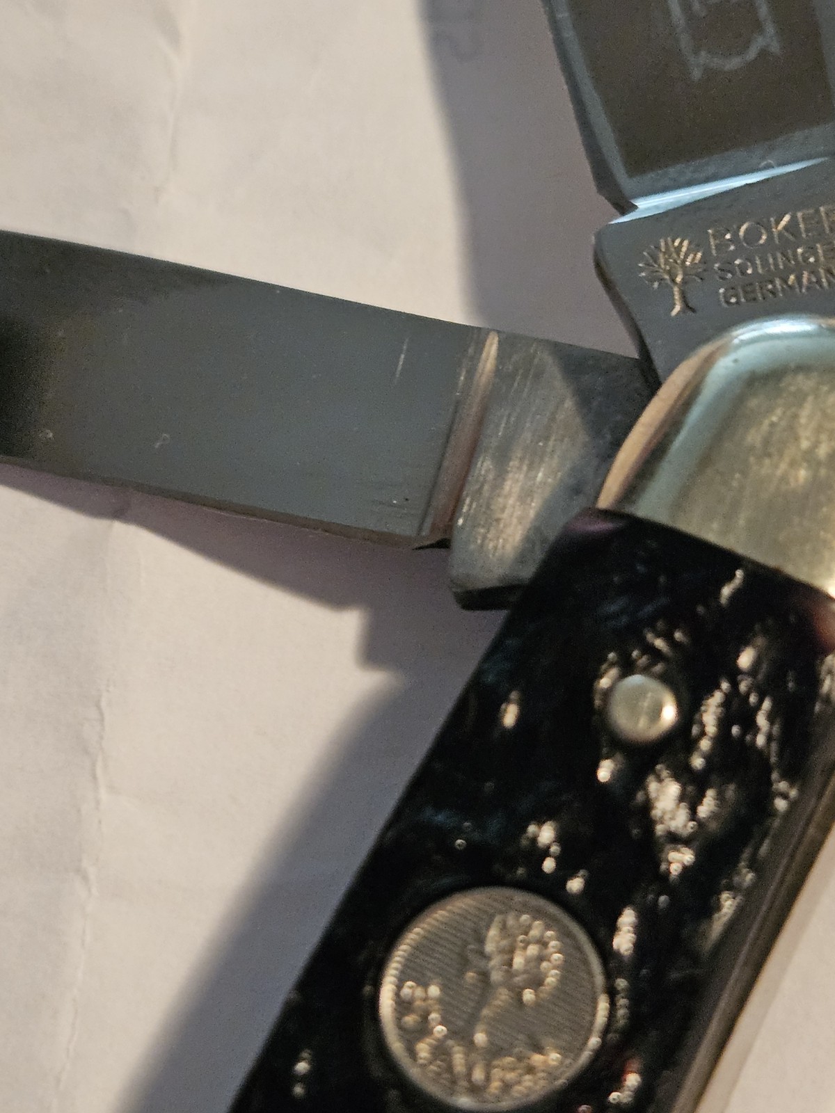 VINTAGE BOKER TREE BRAND 7474 Pocket Knife Premium Stock Solingen 3 Blade 