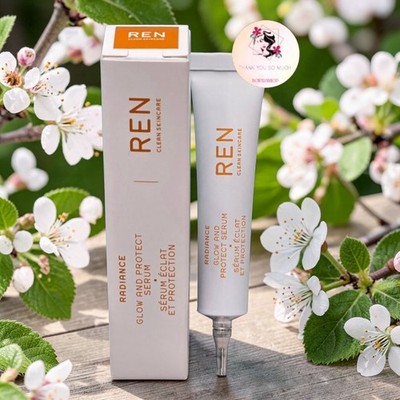 REN Skincare Glow and Protect Serum 5 ml/ 0.17 oz Travel Mini Size New in Box