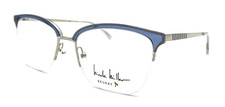 NEW NICOLE MILLER CANNES C02 DENIM/SILVER AUTHENTIC EYEGLASSES 53   17   132