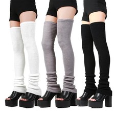 Over The Knee Socks Knitted Leg Warmers Long Winter Stretch Women 1 Pair